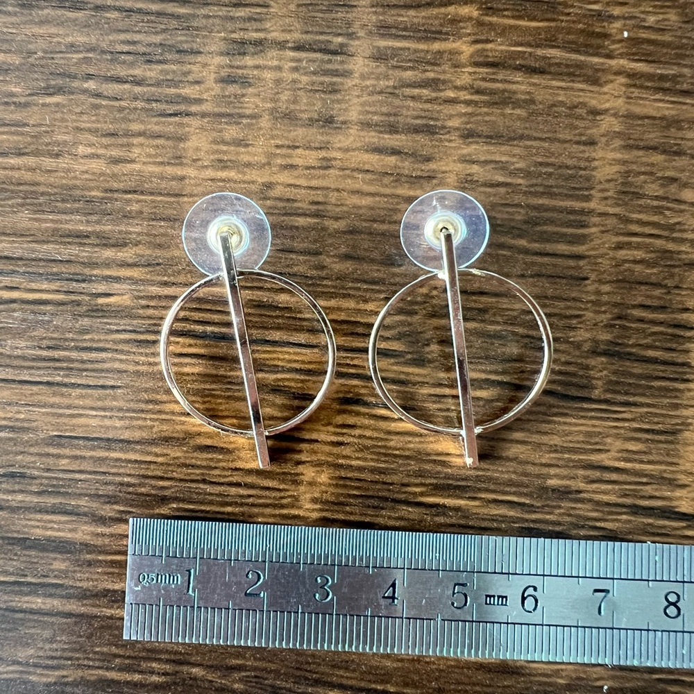Elegant Gold Circle Earrings